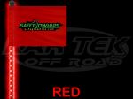 Safeglo 4 Foot Tall Red LED Whip Antenna With Standard Threaded Base