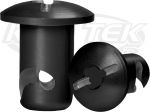 SDi Domed Black Anodized Aluminum Quarter Turn Fastener Button 0.425" Grip Length For #6 Spring