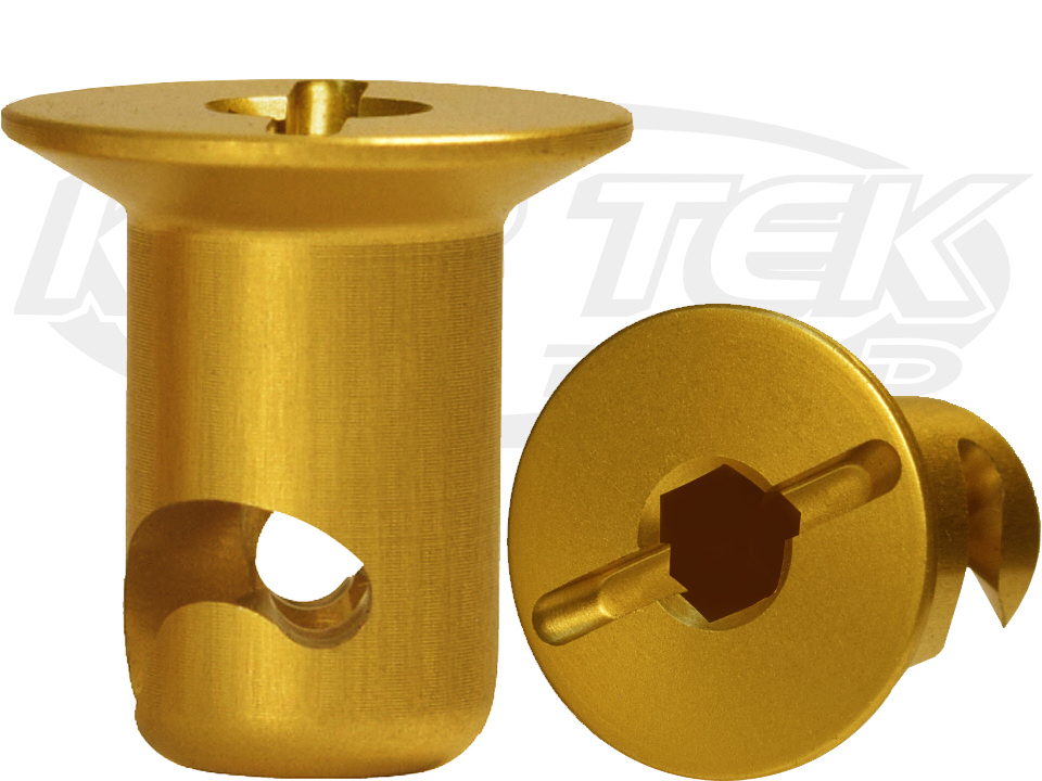 SDi Countersunk Gold Anodized Aluminum Quarter Turn Fastener Button 0. ...