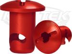 SDi Domed Red Anodized Aluminum Quarter Turn Fastener Button 0.425" Grip Length For #6 Spring