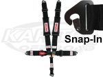 Simpson Race Products D3 Latch And Link Snap In Seat Belt Harness 2" Lap 2" Padded Shoulders 5 Point