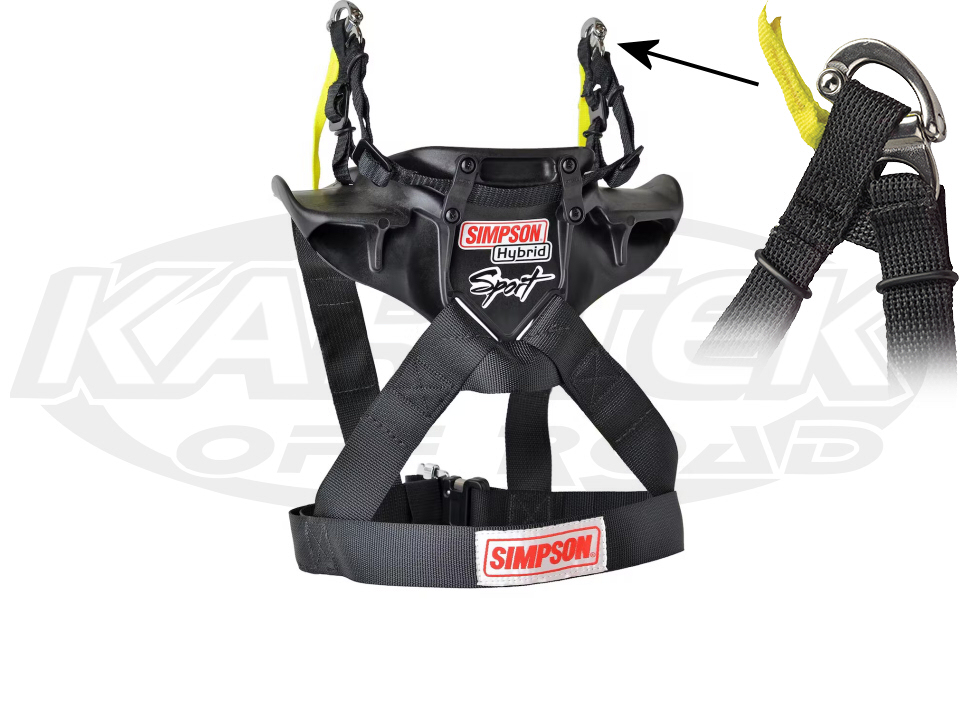 Simpson Race Products Hybrid Sport Medium Head And Neck Restraint System  For 2