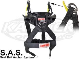 Simpson Race Products SAS Hybrid Sport X-Lrg Head And Neck Restraint System  For 2
