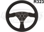 Sparco USA R323 Black Suede Round Racing Steering Wheel 13" - 330mm Diameter 0" Dish