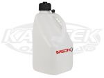 SpeedFX 8831 Square White 5 Gallon Utility Jug With Extra Grip Molded Into The Bottom