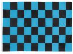 Stiffy Small 12 Inch Tall 18 Inch Wide Replacement Black And Blue Checkered Flag For Whip Antennas