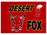 Stiffy Small 12 Inch Tall 18 Inch Wide Replacement Red Desert Fox Flag For Whip Antennas