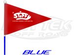 Stiffy Non Lighted Blue 7 Foot 5/16" Dia Whip Antenna With Flag Requires 5/16 Quick Release Mount