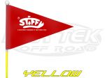 Stiffy Non Lighted Yellow 7 Foot 5/16" Dia Whip Antenna With Flag Requires 5/16 Quick Release Mount