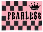 Stiffy Small 12 Inch Tall 18 Inch Wide Replacement Pink Fearless Checkered Flag For Whip Antennas