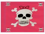 Stiffy Small 12 Inch Tall 18 Inch Wide Replacement Pink Skulls Flag For Whip Antennas