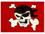 Stiffy Small 12 Inch Tall 18 Inch Wide Replacement Pirate Skull Black Bandana Flag For Whip Antennas