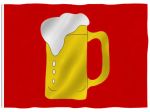 Stiffy Small 12 Inch Tall 18 Inch Wide Replacement Beer Mug On Red Flag For Whip Antennas