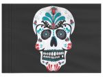 Stiffy Small 12 Inch Tall 18 Inch Wide Replacement Day Of The Dead Sugar Skull Flag For Whip Antenna