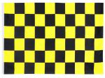 Stiffy Small 12 Inch Tall 18 Inch Wide Replacement Black And Yellow Checkered Flag For Whip Antennas