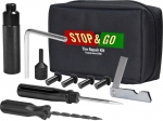 Stop & Go 1000A Tire Repair Puncture Kit With Pouch, Mushroom Plugs, Installer and Reamer