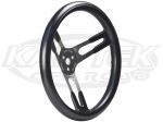 Sweet MFG 601-70132 Rubber Coated 13-1/4" - 336mm Aluminum 3 Spoke Steering Wheel +1-3/4" Dish