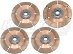 Tilton Racing 64185-4-VRRR-36 7.25" Four Plate Metallic Clutch Disc Pack 1-5/32" 26 Spline 8 Rivet