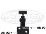 Tilton Racing 90-2000 Twist Knob Brake Proportioning Valve AN #3 Female Thread Inlet And Outlet