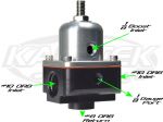 Weldon High Performance A2040-281-​A-120 Fuel Pressure Regulator 28-120 PSI -10 ORB Inlets -8 Rtrn