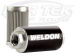 Weldon High Performance WEQ1010SSN - 10 Micron Fuel Pump Post Fuel Filter AN -10 ORB To AN -10 ORB