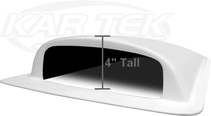 white fiberglass VW baja bug rear quarter window air scoops new low profile design